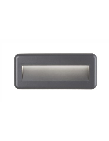 Luces Exclusivas TERRASSA Zewnętrzna Ścienna LED 4W 320lm 3000K ciemnoszary IP54 LE71439