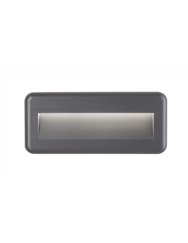 Oprawy do wbudowania w ściane - Luces Exclusivas TERRASSA Zewnętrzna Ścienna LED 4W 320lm 3000K ciemnoszary IP54 LE71439 - produkt kolory-swiatla.pl 1