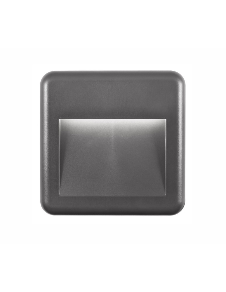 Oprawy do wbudowania w ściane - Luces Exclusivas TERRASSA Zewnętrzna Ścienna LED 4W 320lm 3000K ciemnoszary IP54 LE71440 - produkt kolory-swiatla.pl 1