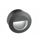 Oprawy do wbudowania w ściane - Luces Exclusivas TARTAGAL Zewnętrzna Ścienna LED 3W 270lm 3000K ciemnoszary IP54 LE71441 - product 1