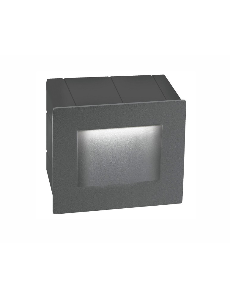 Oprawy do wbudowania w ściane - Luces Exclusivas TARTAGAL Zewnętrzna Ścienna LED 3W 270lm 3000K ciemnoszary IP54 LE71443 - produkt kolory-swiatla.pl 1