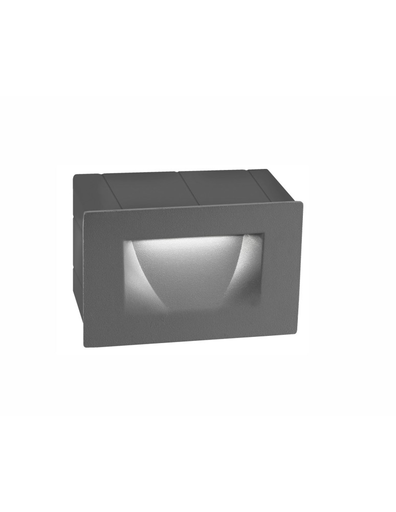 Oprawy do wbudowania w ściane - Luces Exclusivas TARTAGAL Zewnętrzna Ścienna LED 3W 270lm 3000K ciemnoszary IP54 LE71444 - produkt kolory-swiatla.pl 1