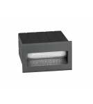 Oprawy do wbudowania w ściane - Luces Exclusivas TARTAGAL Zewnętrzna Ścienna LED 1.5W 145lm 3000K ciemnoszary IP54 LE71449 - product 1
