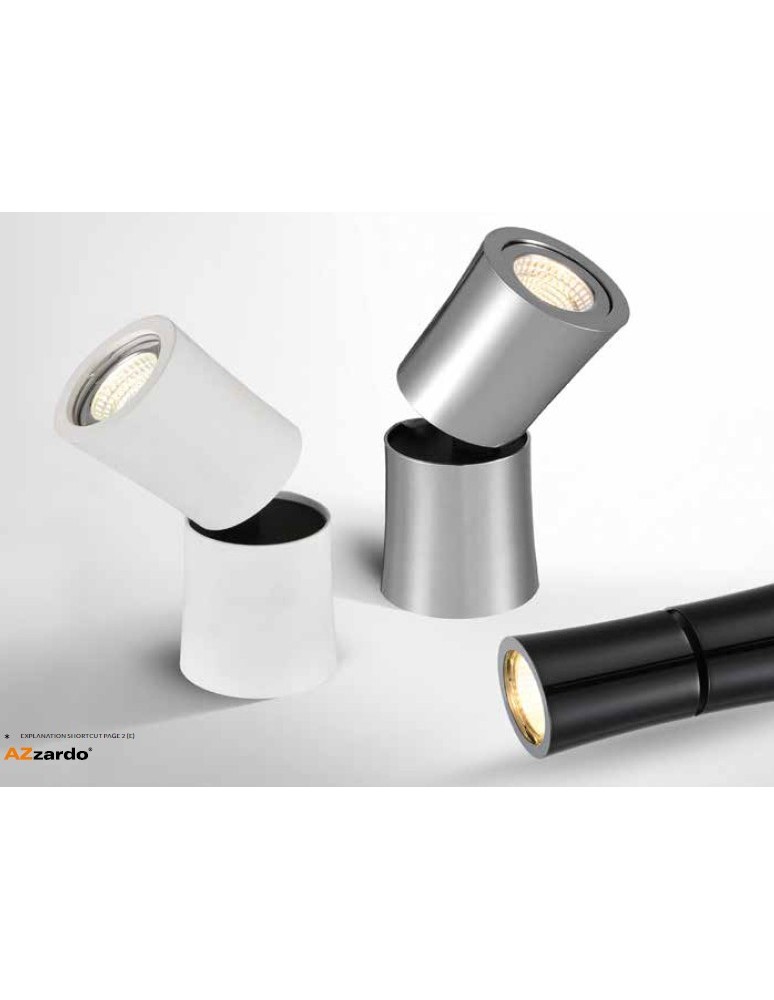 Reflektory sufitowe - Azzardo LINO CHROME 1xGU10 Reflektor Sufitowy Chrom AZ1478 - produkt kolory-swiatla.pl 2
