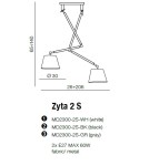 Lampy wiszące podwójne - AZzardo ZYTA 2S Biały MD2300-2S WH Wisząca - produkt 2