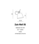 Kinkiety nowoczesne - AZzardo ZYTA WALL XS Czarny S BK Kinkiet AZ2413 - produkt 2