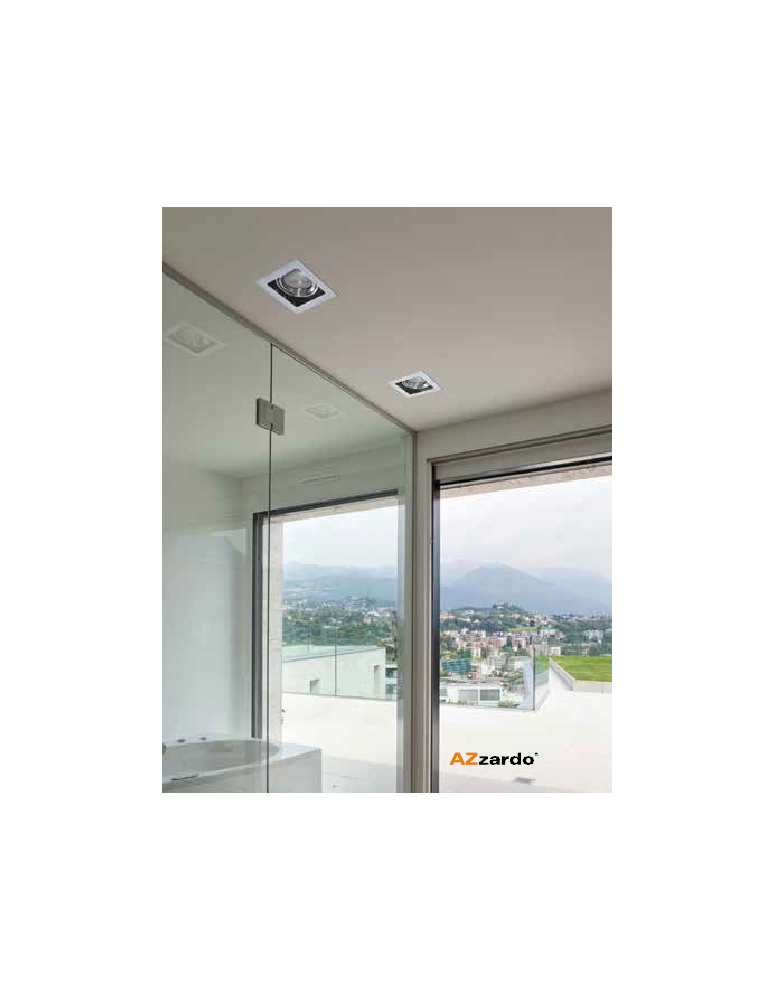 Lampy podtynkowe kierunkowe - Azzardo SISTO 1 WHITE 1xES111 Wpuszczana Biały/Czarny AZ1446 - produkt kolory-swiatla.pl 2