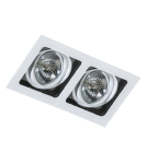 Lampy podtynkowe kierunkowe - Azzardo SISTO 2 WHITE/BLACK 2xES111 Wpuszczana Biały/Czarny AZ1447 - produkt 1
