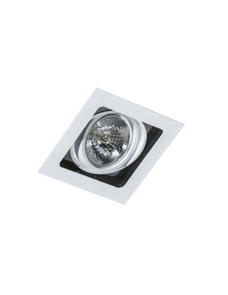 Lampy podtynkowe kierunkowe - Azzardo SISTO 2 WHITE/BLACK 2xES111 Wpuszczana Biały/Czarny AZ1447 - produkt kolory-swiatla.pl 2