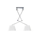 Lampy wiszące podwójne - AZzardo ADAM 2 S PENDANT Biały Wisząca AZ1842+AZ2602(2x) - produkt 1