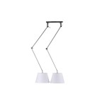 Lampy wiszące podwójne - AZzardo ADAM 2 S PENDANT Biały Wisząca AZ1842+AZ2602(2x) - produkt 2