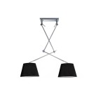 Lampy wiszące podwójne - AZzardo ADAM 2 S PENDANT Czarny Wisząca AZ1842+AZ2600(2x) - produkt 1
