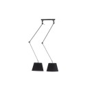 Lampy wiszące podwójne - AZzardo ADAM 2 S PENDANT Czarny Wisząca AZ1842+AZ2600(2x) - produkt 2