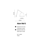 Kinkiety nowoczesne - AZzardo ADAM WALL S Biały Kinkiet AZ1843+AZ2602 - produkt 4