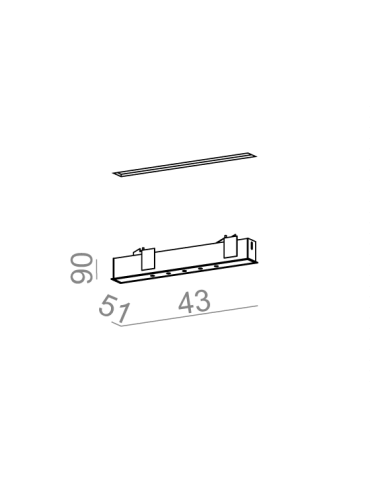 AQFORM LENS LINE 43 LED wpuszczana LL0013 - product 2