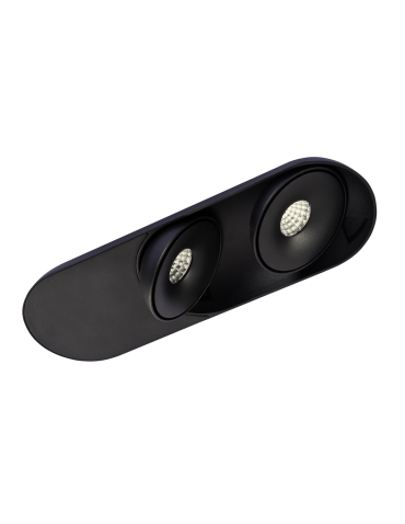 Azzardo TORONTO 2 BK LED 2x10W 2x680lm 3000K Wpust Wychylna Czarny AZ4065