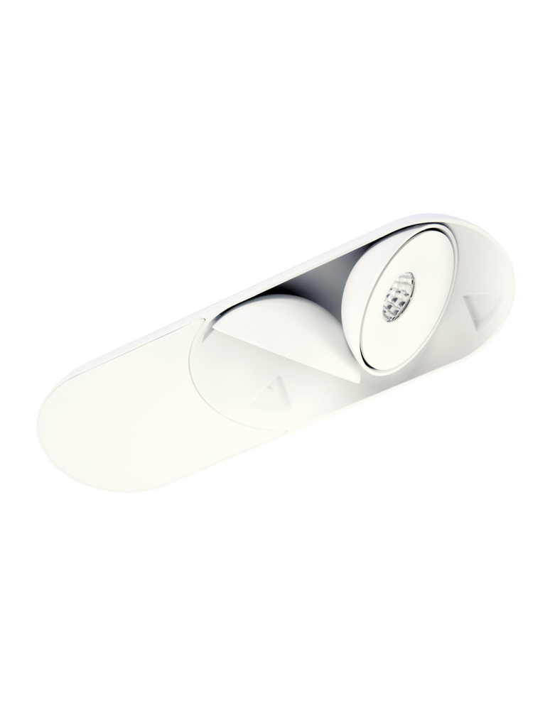 Lampy podtynkowe kierunkowe - Azzardo TORONTO 2 WH LED 2x10W 2x680lm 3000K Wpust Wychylna Biały AZ4072 - product kolory-swiatla.pl 3