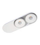 Lampy podtynkowe kierunkowe - Azzardo TORONTO 2 WH LED 2x10W 2x680lm 3000K Wpust Wychylna Biały AZ4072 - product 1