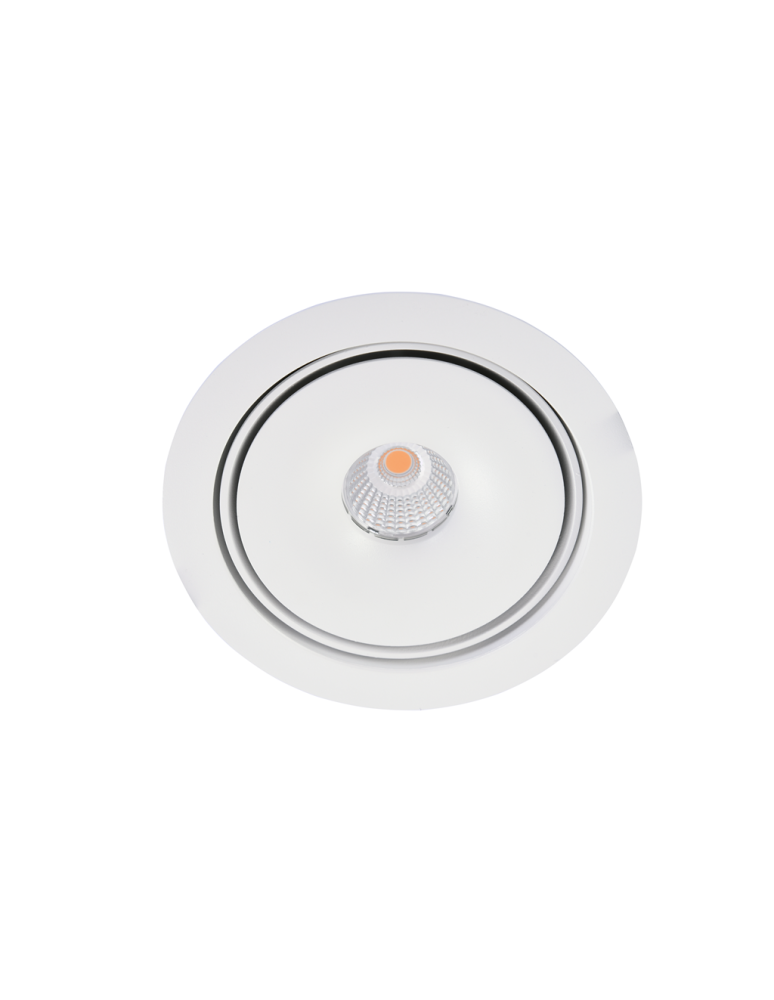 Azzardo TORONTO 1 SPOT WH LED 15W 810lm 3000K Wpust Wychylna Biały AZ4071