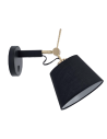 Azzardo ZYTA WALL XS BK/GO BLACK 1xE27 Ścienna z Włącznikiem Ruchoma Z Czarnym Abażurem Ramię Czarno Złote AZ4185 Azzardo ZYTA WALL XS BK/GO BLACK 1xE27 Ścienna z Włącznikiem Ruchoma Z Czarnym Abażurem Ramię Czarno Złote AZ4185