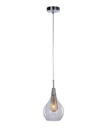 Azzardo ELEKTRA 1 1xG9 Wisząca Przeźroczysty/chrom AZ1687