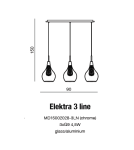 Lampy wiszące na listwie - Azzardo ELEKTRA 3 LINE 3xG9 Wisząca Przeźroczysty/chrom AZ1689 - produkt 3