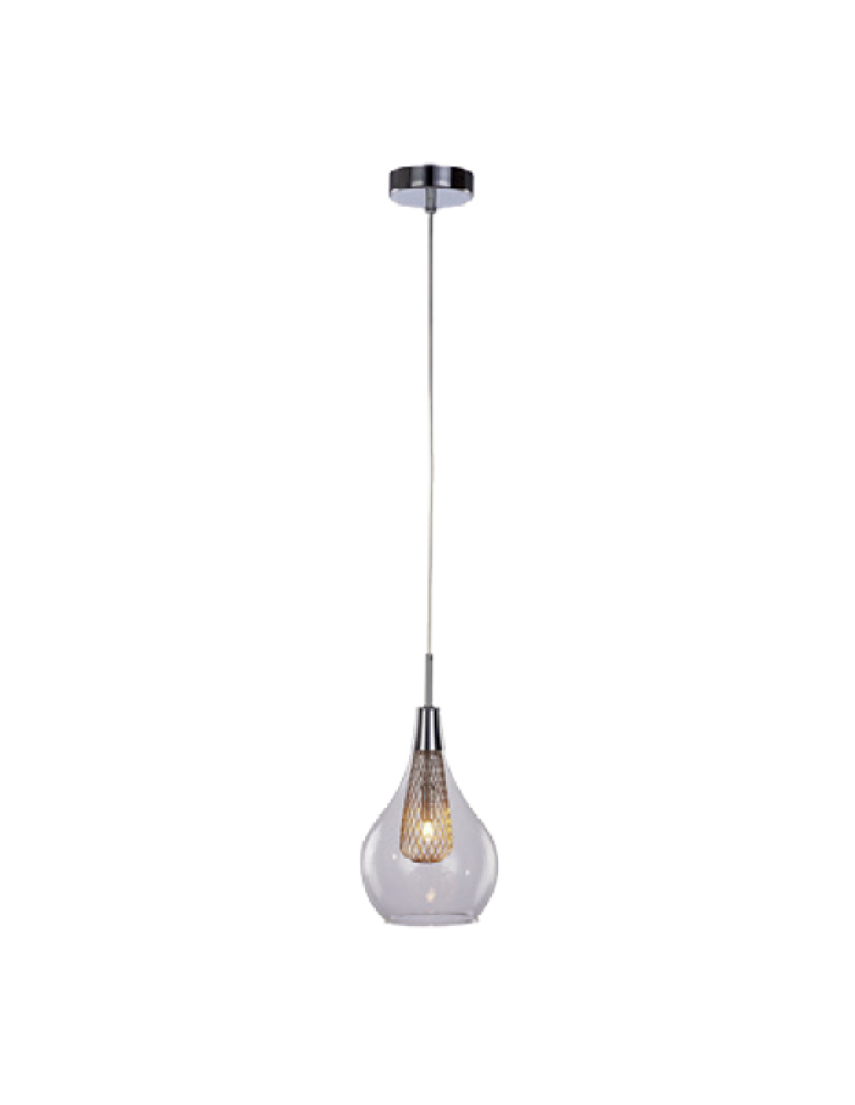 Lampy wiszące na listwie - Azzardo ELEKTRA 3 LINE 3xG9 Wisząca Przeźroczysty/chrom AZ1689 - produkt kolory-swiatla.pl 5