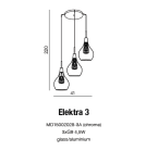 Lampy wiszące na listwie - Azzardo ELEKTRA 3 LINE 3xG9 Wisząca Przeźroczysty/chrom AZ1689 - produkt 7