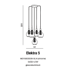 Lampy wiszące na listwie - Azzardo ELEKTRA 3 LINE 3xG9 Wisząca Przeźroczysty/chrom AZ1689 - produkt 8