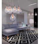 Lampy wiszące na listwie - Azzardo ELEKTRA 3 LINE 3xG9 Wisząca Przeźroczysty/chrom AZ1689 - produkt 10