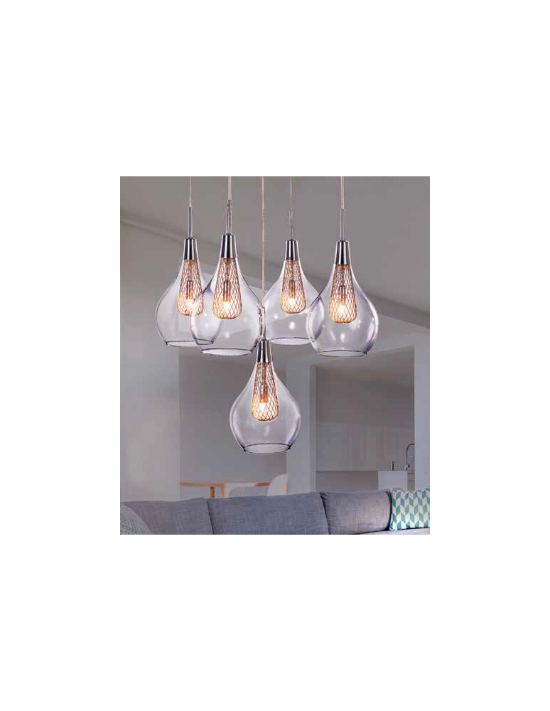 Lampy wiszące na listwie - Azzardo ELEKTRA 3 LINE 3xG9 Wisząca Przeźroczysty/chrom AZ1689 - produkt kolory-swiatla.pl 11