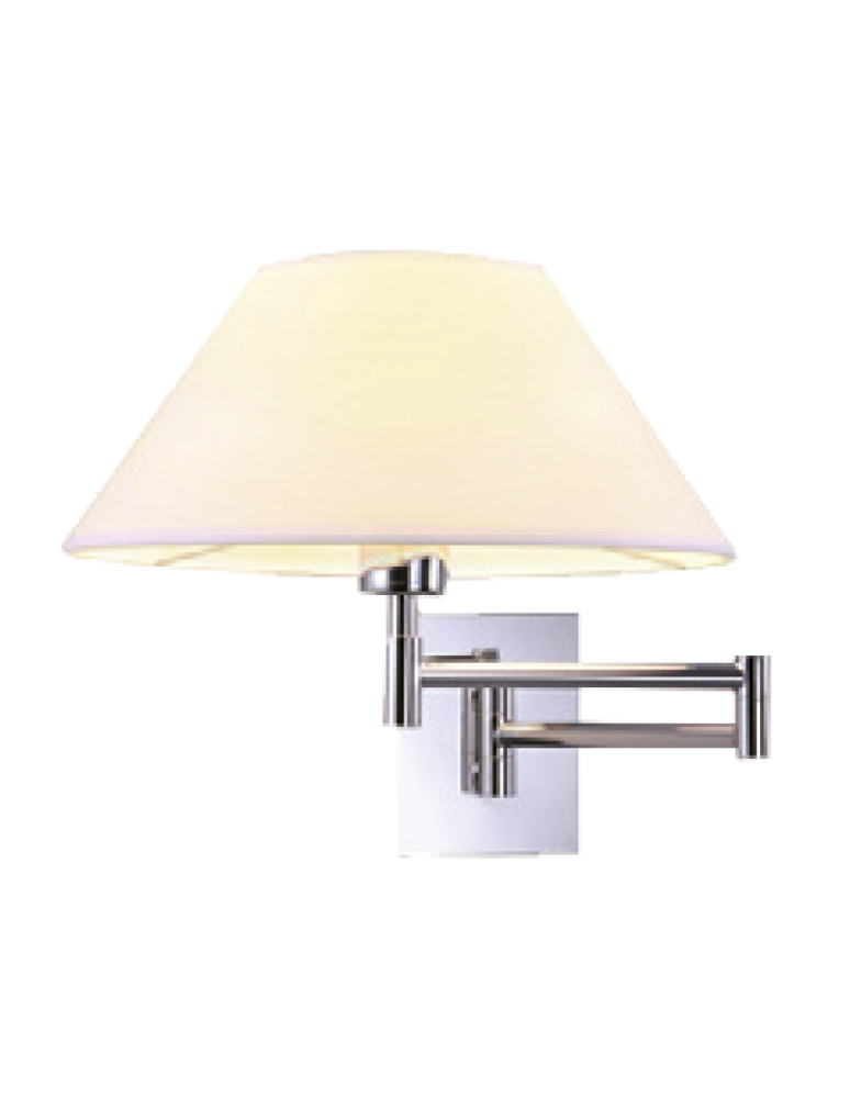 Kinkiety z abażurem - Azzardo TRAPEZIO WALL 1xE27 Ścienna Biały/Chrom AZ1542 - produkt kolory-swiatla.pl 1