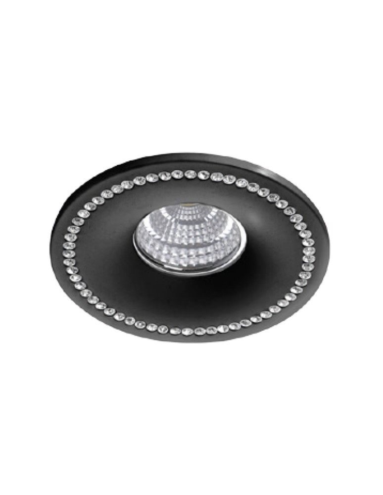 Lampy podtynkowe dekoracyjne - Azzardo SIMON ROUND BLACK 1xGU10 Wpuszczana Czarny AZ1613 - produkt kolory-swiatla.pl 1