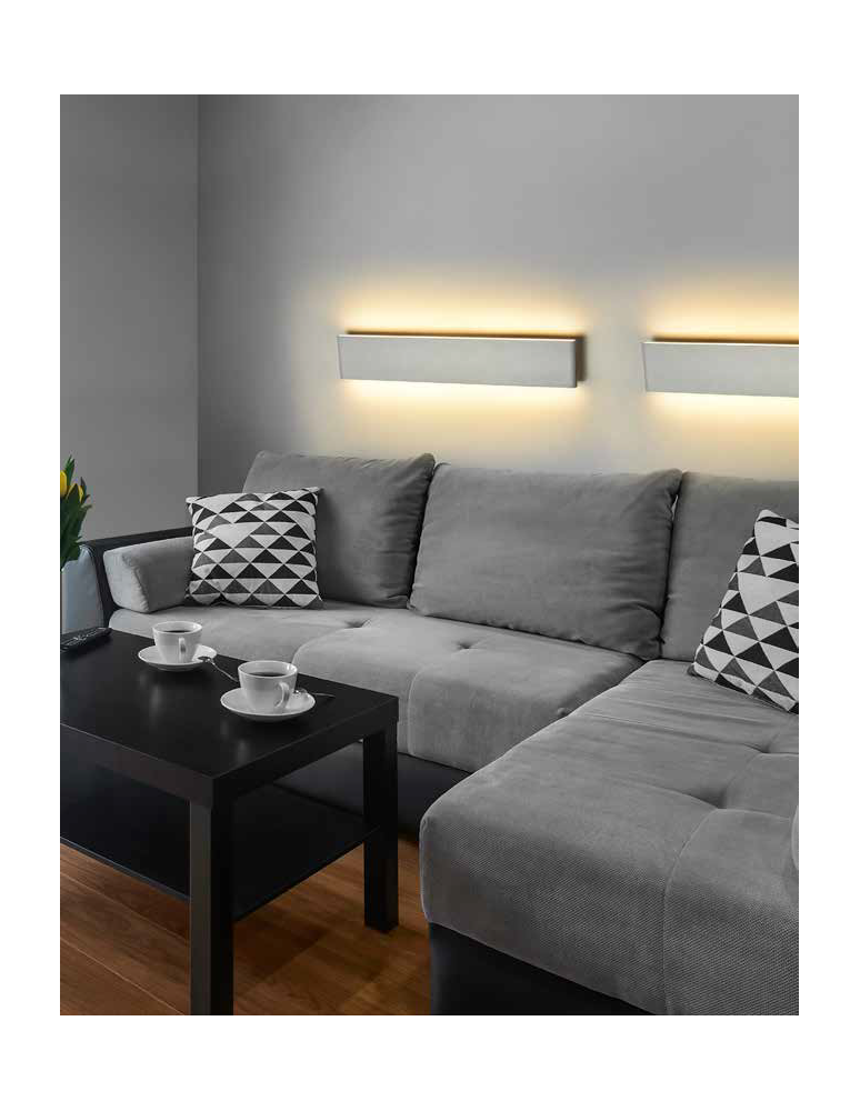 Azzardo NORMAN WHITE WALL L 1xLED Ścienna Biały AZ1684