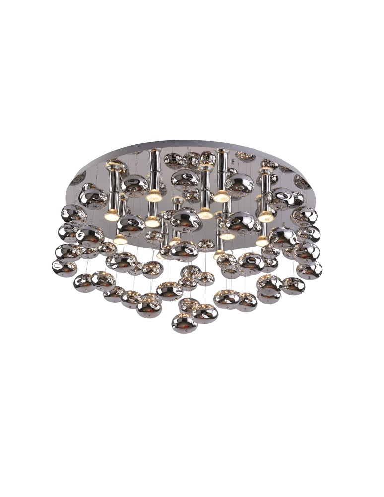 Lampy sufitowe glamour - Azzardo LUVIA 80 CHROME 10xGU10 Sufitowa/Wisząca Chrom AZ2542 - produkt kolory-swiatla.pl 1