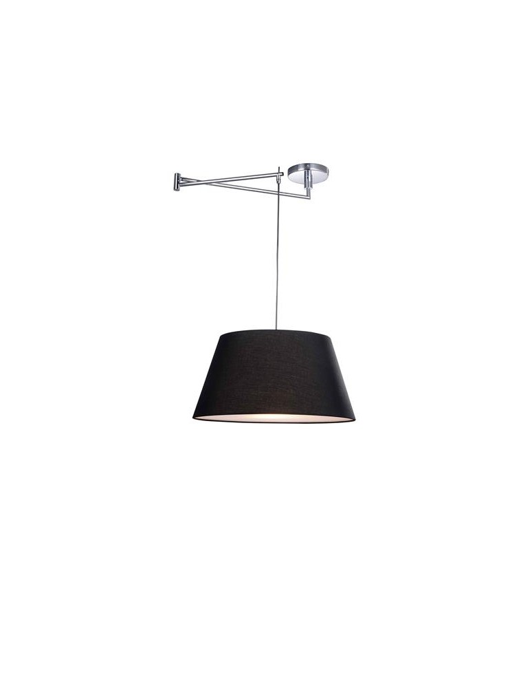 Lampy wiszące z abażurem - AZzardo NATALIA S Czarny AZ1924+AZ2590 (w komplecie abażur 50cm czarny) Wisząca - produkt kolory-swiatla.pl 1