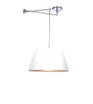 Lampy wiszące z abażurem - AZzardo NATALIA S Biały AZ1924+AZ2592 (w komplecie abażur 50cm biały) Wisząca - product 1