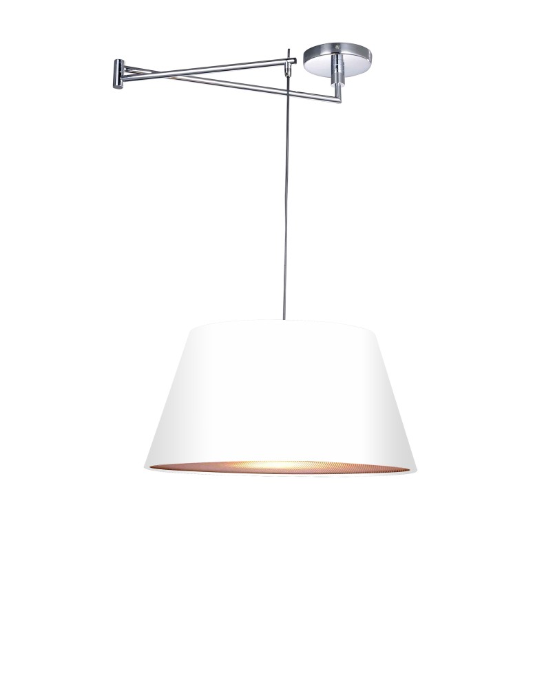 Lampy wiszące z abażurem - AZzardo NATALIA S Biały AZ1924+AZ2592 (w komplecie abażur 50cm biały) Wisząca - produkt kolory-swiatla.pl 1