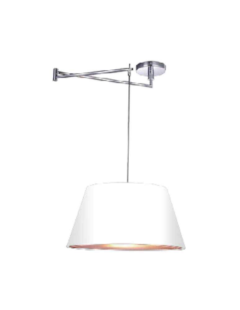 AZzardo NATALIA S Biały AZ1924+AZ2592 (w komplecie abażur 50cm biały) Wisząca