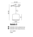 Lampy wiszące z abażurem - AZzardo NATALIA S Biały AZ1924+AZ2592 (w komplecie abażur 50cm biały) Wisząca - product 2