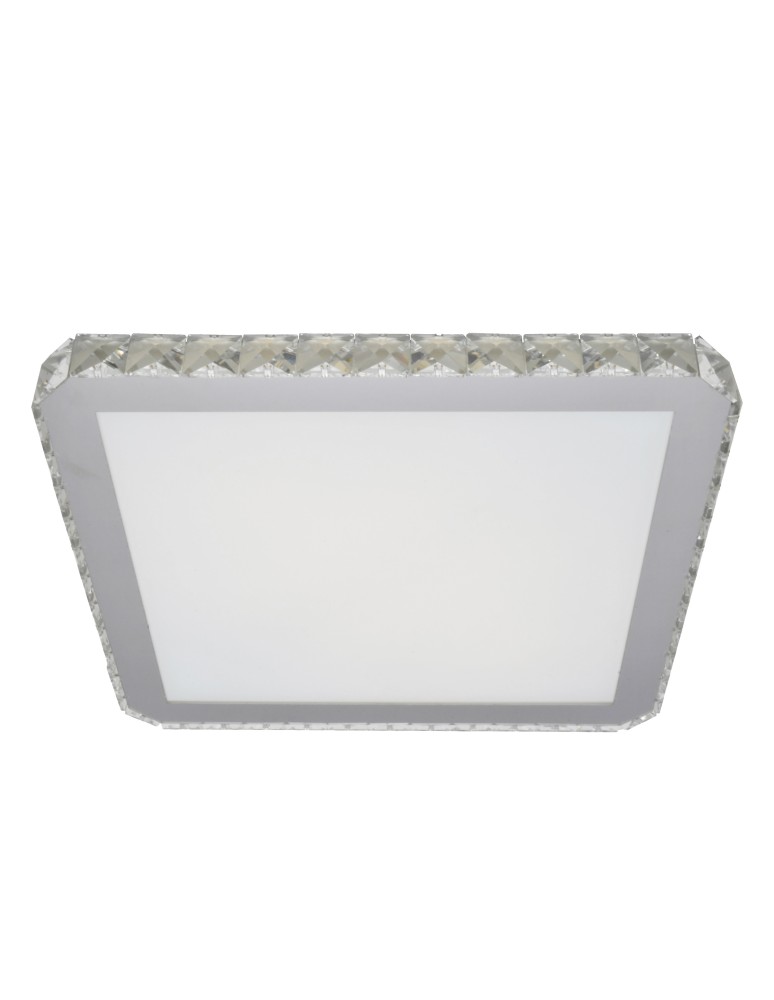 Lampy sufitowe z kryształami - Azzardo GALLANT 38 SQUARE 1xLED Sufitowa Przeźroczysty/Biały AZ1594 - produkt kolory-swiatla.pl 1