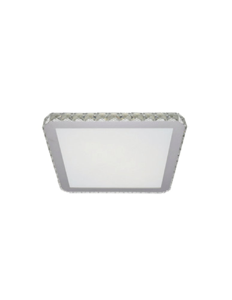 Lampy sufitowe z kryształami - Azzardo GALLANT 38 SQUARE 1xLED Sufitowa Przeźroczysty/Biały AZ1594 - product kolory-swiatla.pl 2