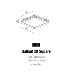 Lampy sufitowe z kryształami - Azzardo GALLANT 38 SQUARE 1xLED Sufitowa Przeźroczysty/Biały AZ1594 - product 3