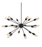 Lampy wiszące - Azzardo ORBIT BLACK 18xE27 Wisząca Czarny AZ1657 - produkt 1