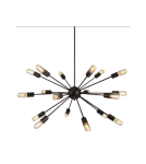 Lampy wiszące - Azzardo ORBIT BLACK 18xE27 Wisząca Czarny AZ1657 - produkt 3