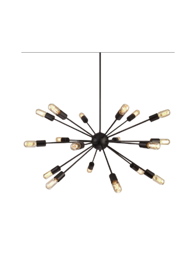 Azzardo ORBIT BLACK 18xE27 Wisząca Czarny AZ1657