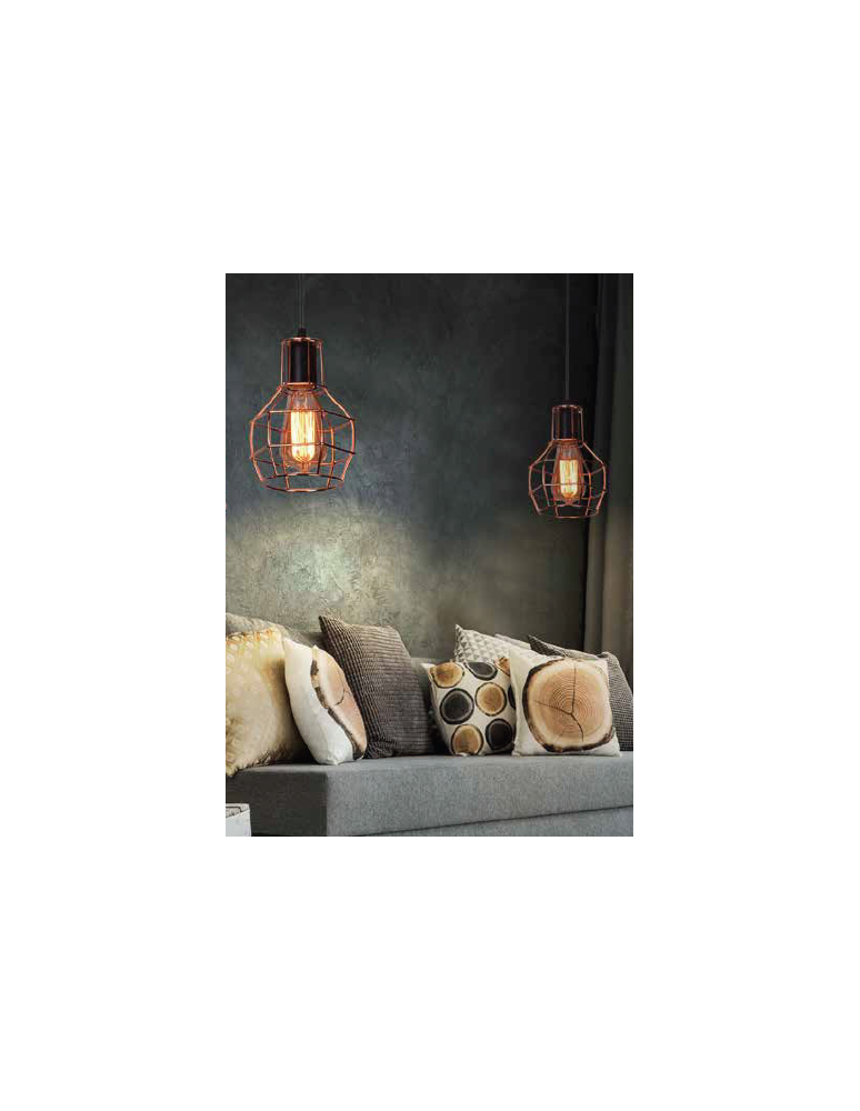 Lampy wiszące - Azzardo CARRON 3 COPPER 3xE27 Wisząca Miedź AZ1660 - produkt kolory-swiatla.pl 6