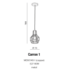 Lampy wiszące - Azzardo CARRON 3 COPPER 3xE27 Wisząca Miedź AZ1660 - produkt 7