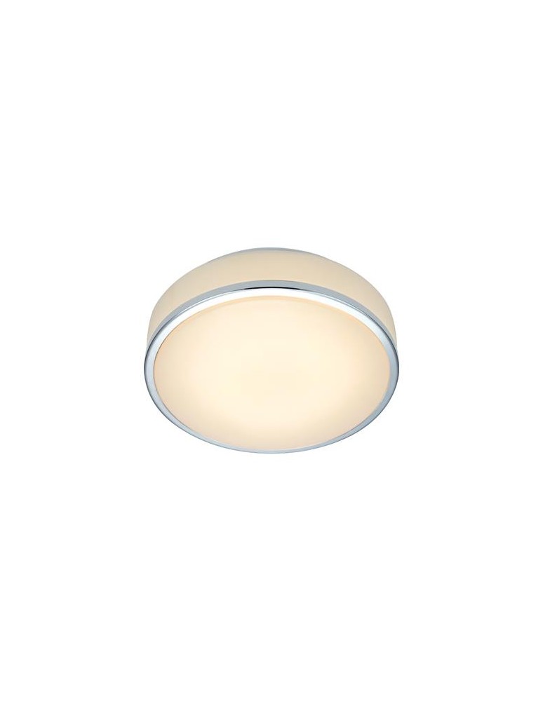 Plafony hermetyczne - Markslojd GLOBAL 28cm Led IP44 Chrom/Biały 105960 Plafon - produkt kolory-swiatla.pl 1