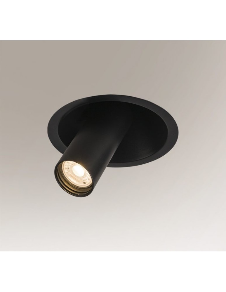 Lampy podtynkowe - oczka - Shilo YAKUMO 1xGU10 MR11 czarny wpuszczana 7804 - produkt kolory-swiatla.pl 1